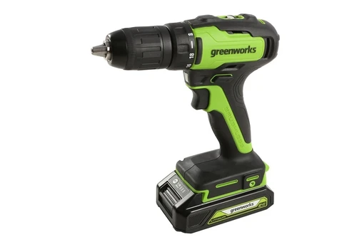 Аккумуляторная дрель-шуруповерт GreenWorks GD24DD35K2 24V 3704007UA в магазине Арсенал