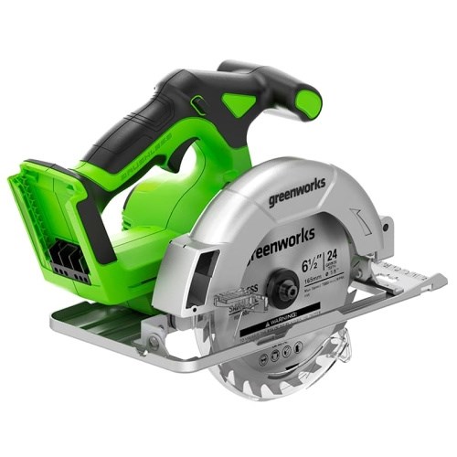 Пила циркулярная аккумуляторная GreenWorks GD24CS165 24V (без АКБ и ЗУ) 1501607 - фото 13235