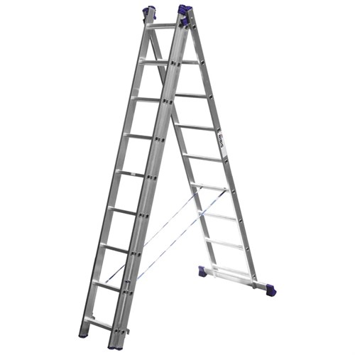 Лестница универсальная СИБИН 38833-09 (трехсекционная, 9 ступеней) 38833-09 - фото 13324