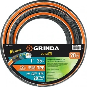 Шланг поливочный GRINDA PROline ULTRA 6 1" 25 м 429009-1-25 в магазине Арсенал