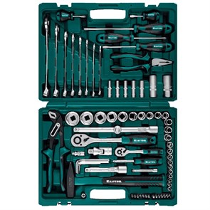 Набор инструмента универсальный KRAFTOOL EXTREM-76 (76 предм., 1/2″+3/8″+1/4″) 27889-H76