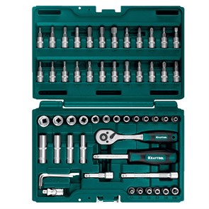 Набор инструмента универсальный KRAFTOOL X-Drive 57 (57 предм., 1/4″) 27885-H57