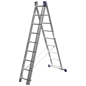 Лестница универсальная СИБИН 38833-09 (трехсекционная, 9 ступеней) 38833-09