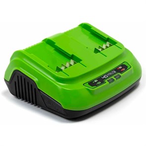 Быстрое зарядное устройство на 2 слота GreenWorks G40UC8 40V 2938807 в магазине Арсенал