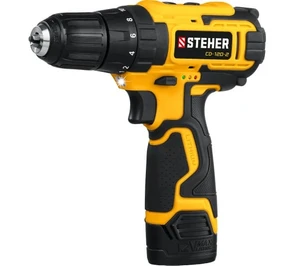 Аккумуляторная дрель-шуруповерт STEHER CD-120-2 108494 в магазине Арсенал